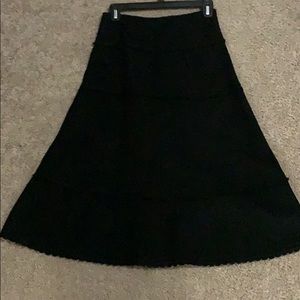Black A-line skirt